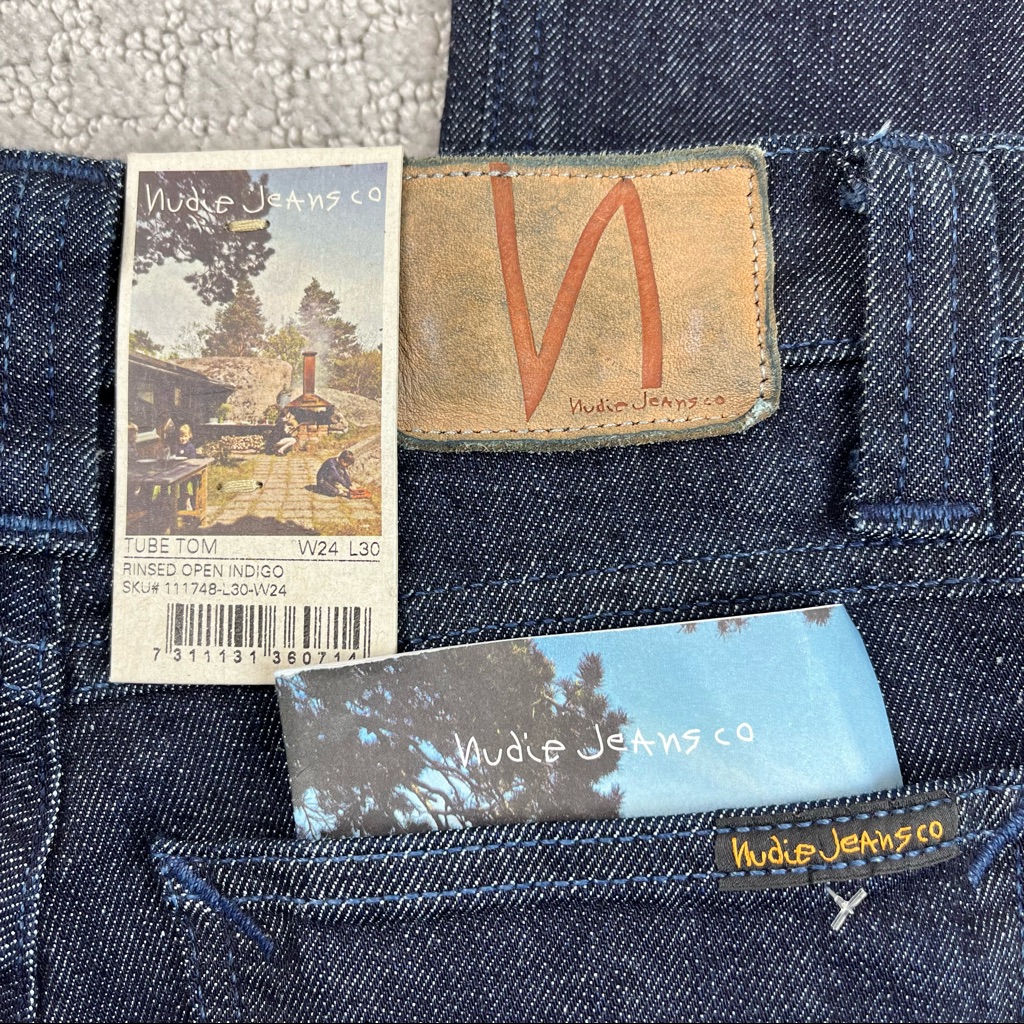 Nwt Nudie Jeans Co. Tube Tom Rinsed Open Indigo W24 L30 — image 4 of 8